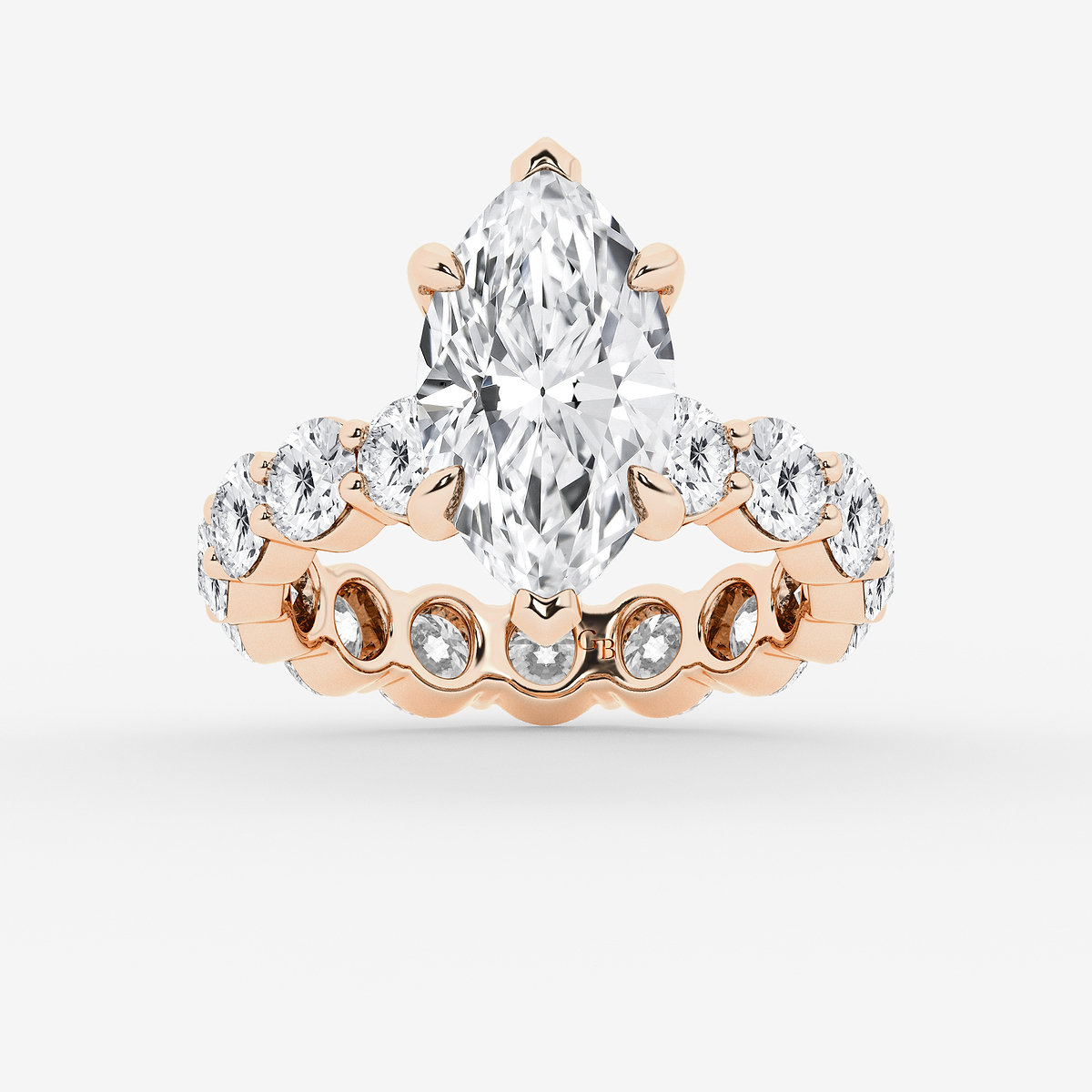 8 3/4 ctw Marquise Lab Grown Diamond Solitaire Eternity Engagement Ring