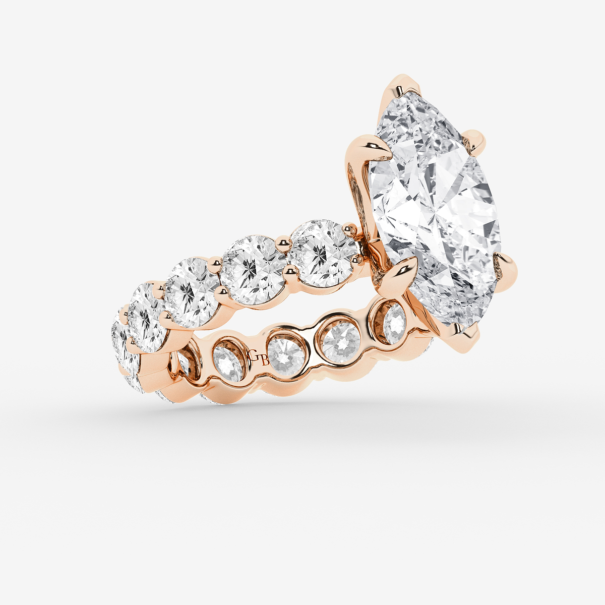 Additional Image 1 for  8 3/4 ctw Marquise Lab Grown Diamond Solitaire Eternity Engagement Ring
