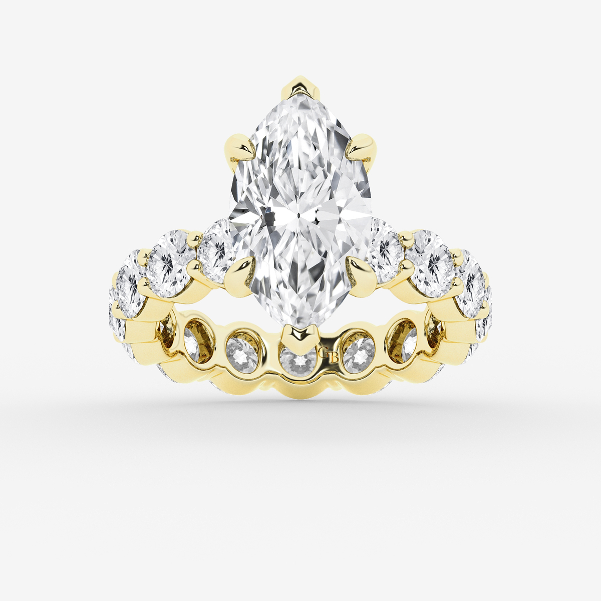 7 3/4 ctw Marquise Lab Grown Diamond Solitaire Eternity Engagement Ring
