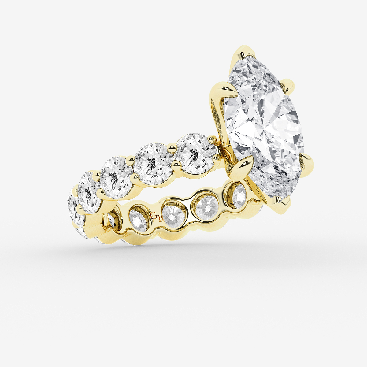 Additional Image 1 for  7 3/4 ctw Marquise Lab Grown Diamond Solitaire Eternity Engagement Ring