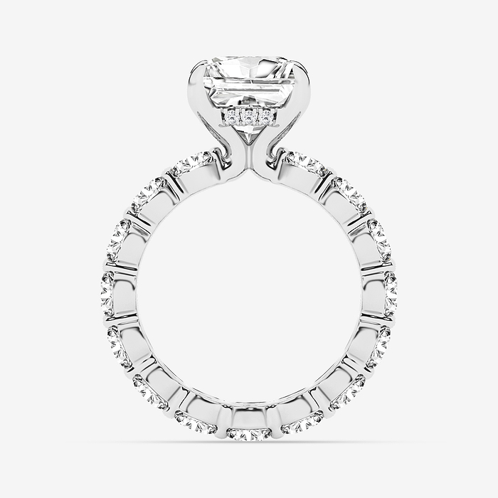 Yena Hidden Halo - 8 7/8 ctw Princess Lab Grown Diamond Hidden Halo Eternity Engagement Ring