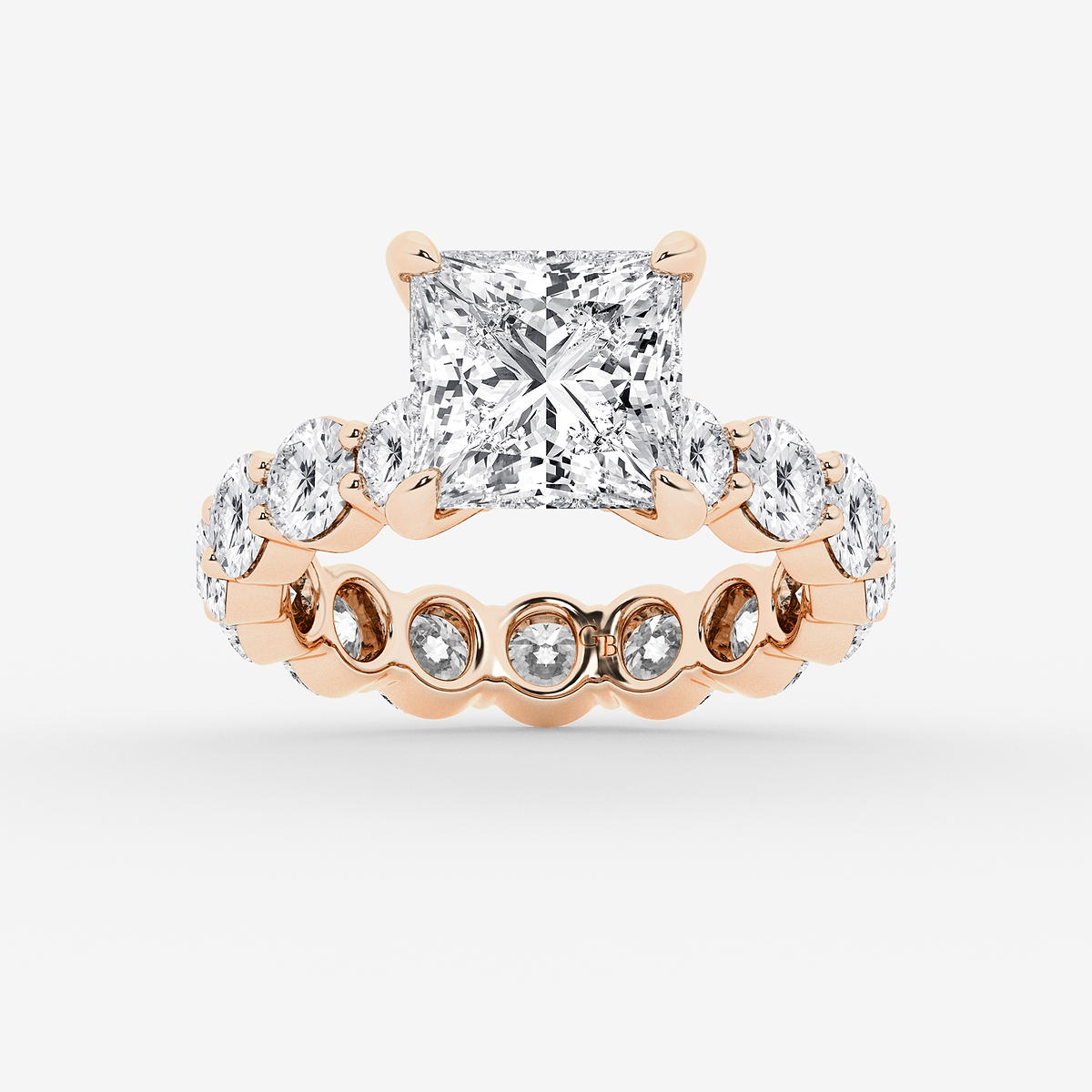8 3/4 ctw Princess Lab Grown Diamond Solitaire Eternity Engagement Ring