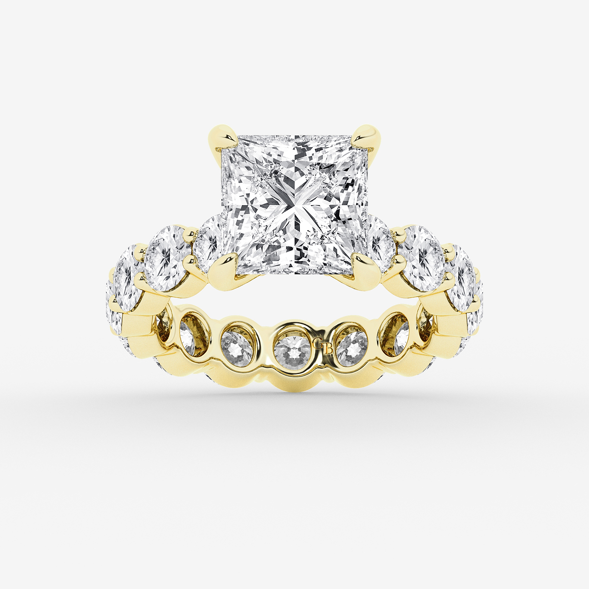 7 3/4 ctw Princess Lab Grown Diamond Solitaire Eternity Engagement Ring