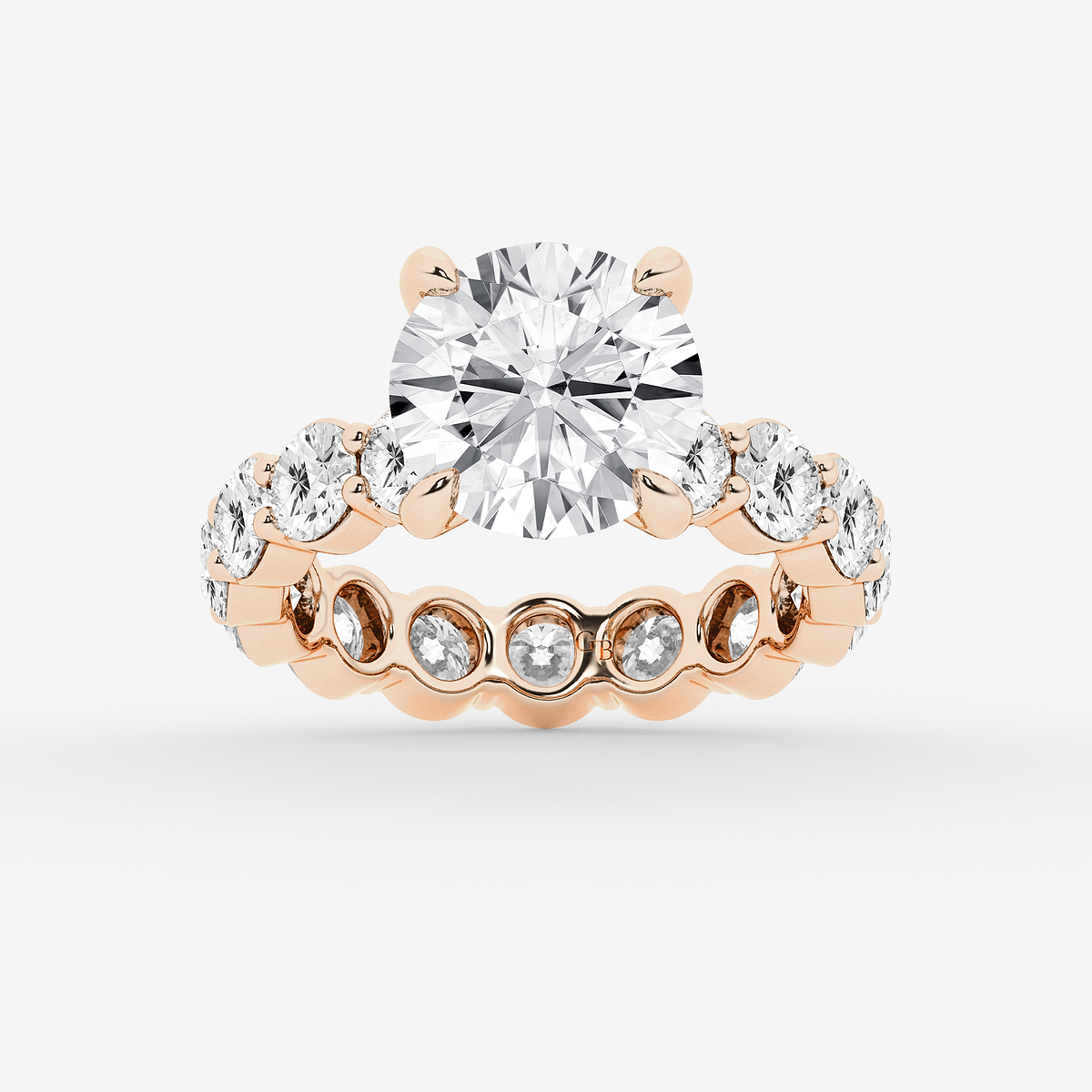 8 3/4 ctw Round Lab Grown Diamond Solitaire Eternity Engagement Ring