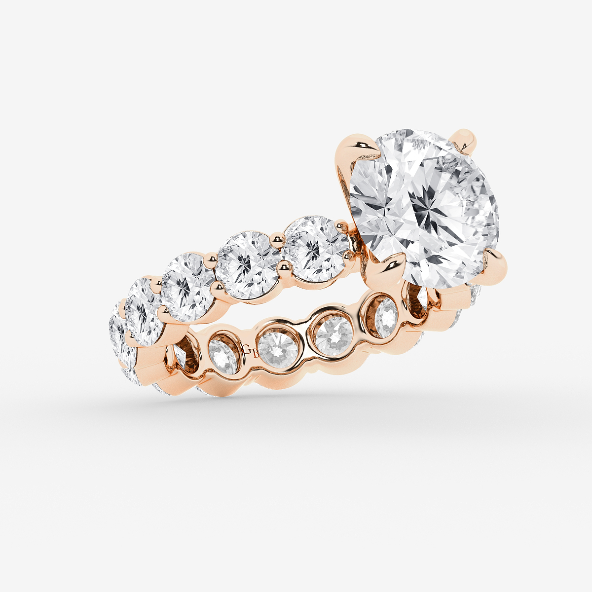 Additional Image 1 for  8 3/4 ctw Round Lab Grown Diamond Solitaire Eternity Engagement Ring