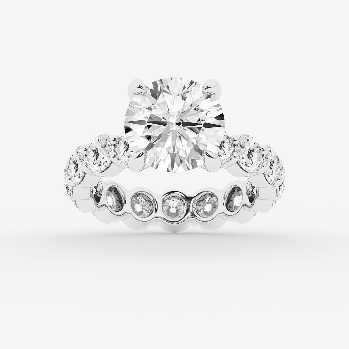 7 3/4 ctw Round Lab Grown Diamond Solitaire Eternity Engagement Ring