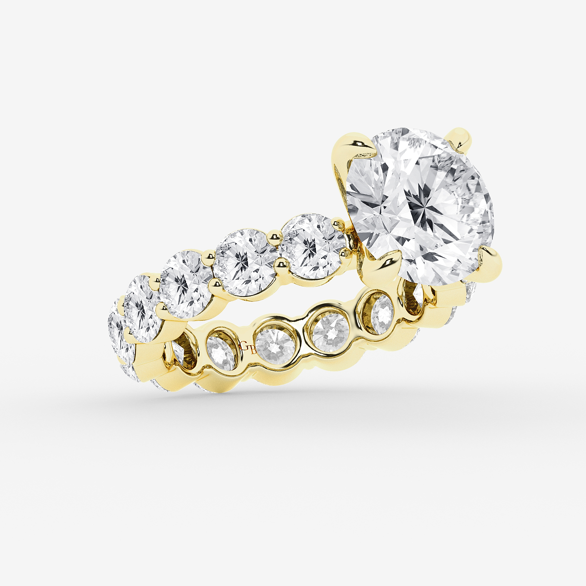 Additional Image 1 for  7 3/4 ctw Round Lab Grown Diamond Solitaire Eternity Engagement Ring