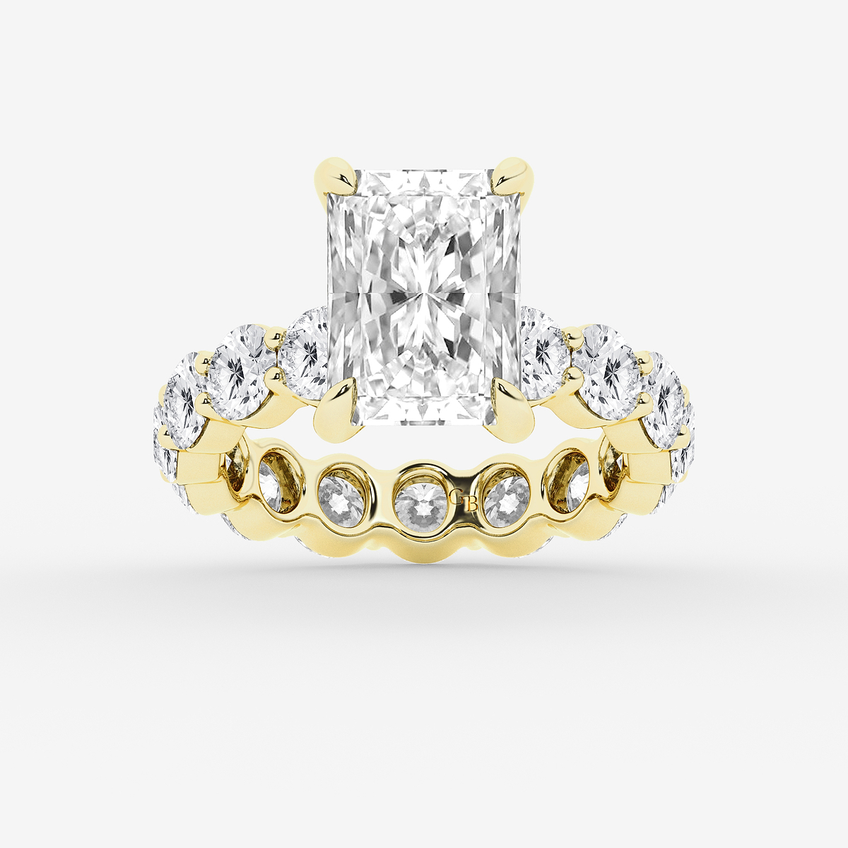 7 3/4 ctw Radiant Lab Grown Diamond Solitaire Eternity Engagement Ring