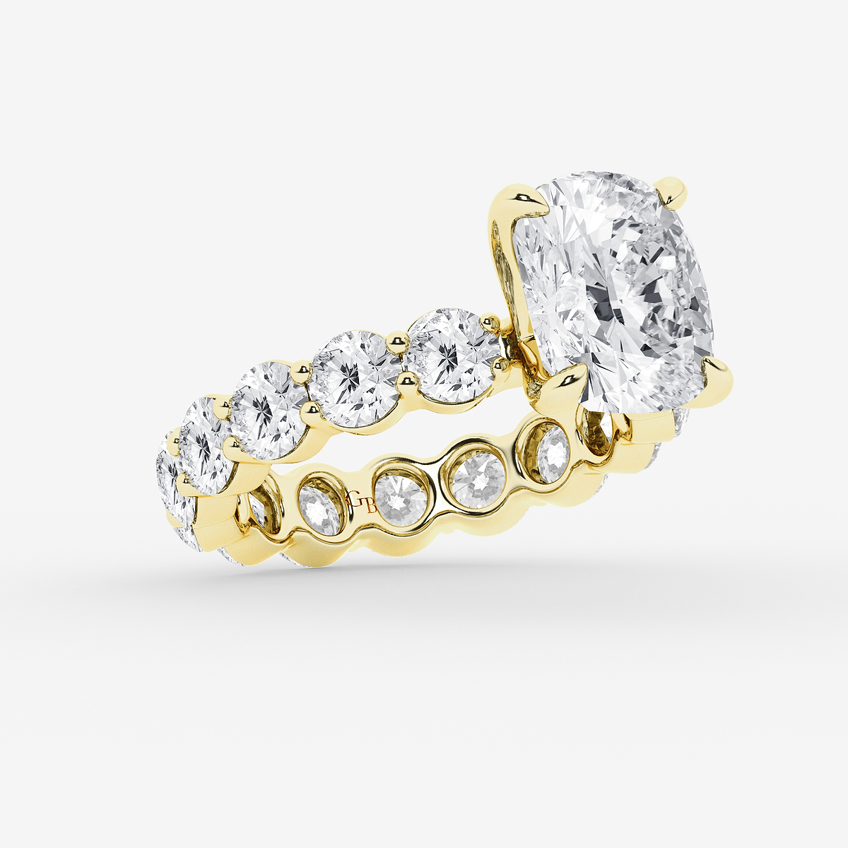 Additional Image 1 for  7 3/4 ctw Elongated Cushion Lab Grown Diamond Solitaire Eternity Engagement Ring