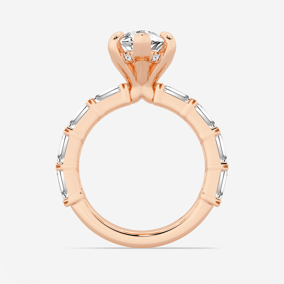 Additional Image 1 for  6 5/8 ctw Marquise Lab Grown Diamond Hidden Halo Engagement Ring