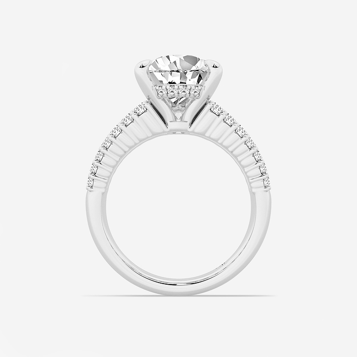Jenny - 6 1/3 ctw Pear Lab Grown Diamond  Hidden Halo Engagement Ring