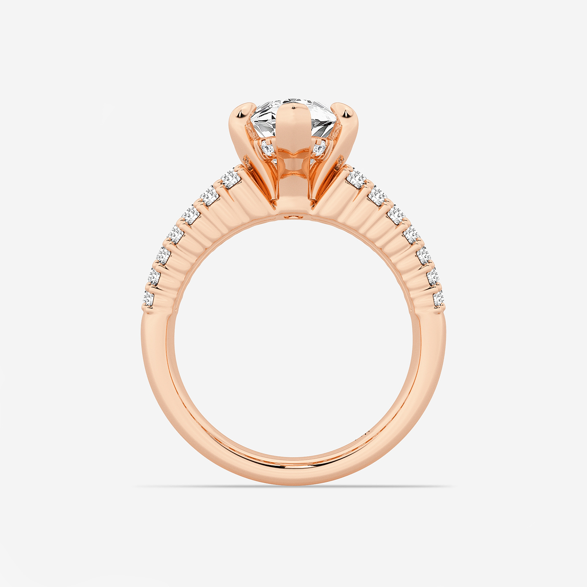 Additional Image 1 for  5 1/3 ctw Marquise Lab Grown Diamond  Hidden Halo Engagement Ring