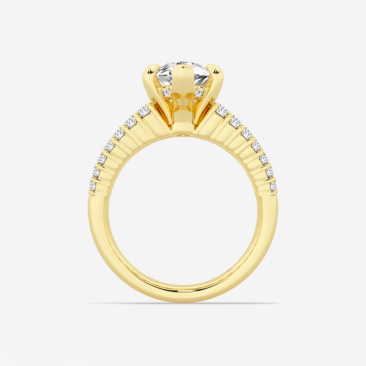 Additional Image 1 for  6 1/3 ctw Marquise Lab Grown Diamond  Hidden Halo Engagement Ring