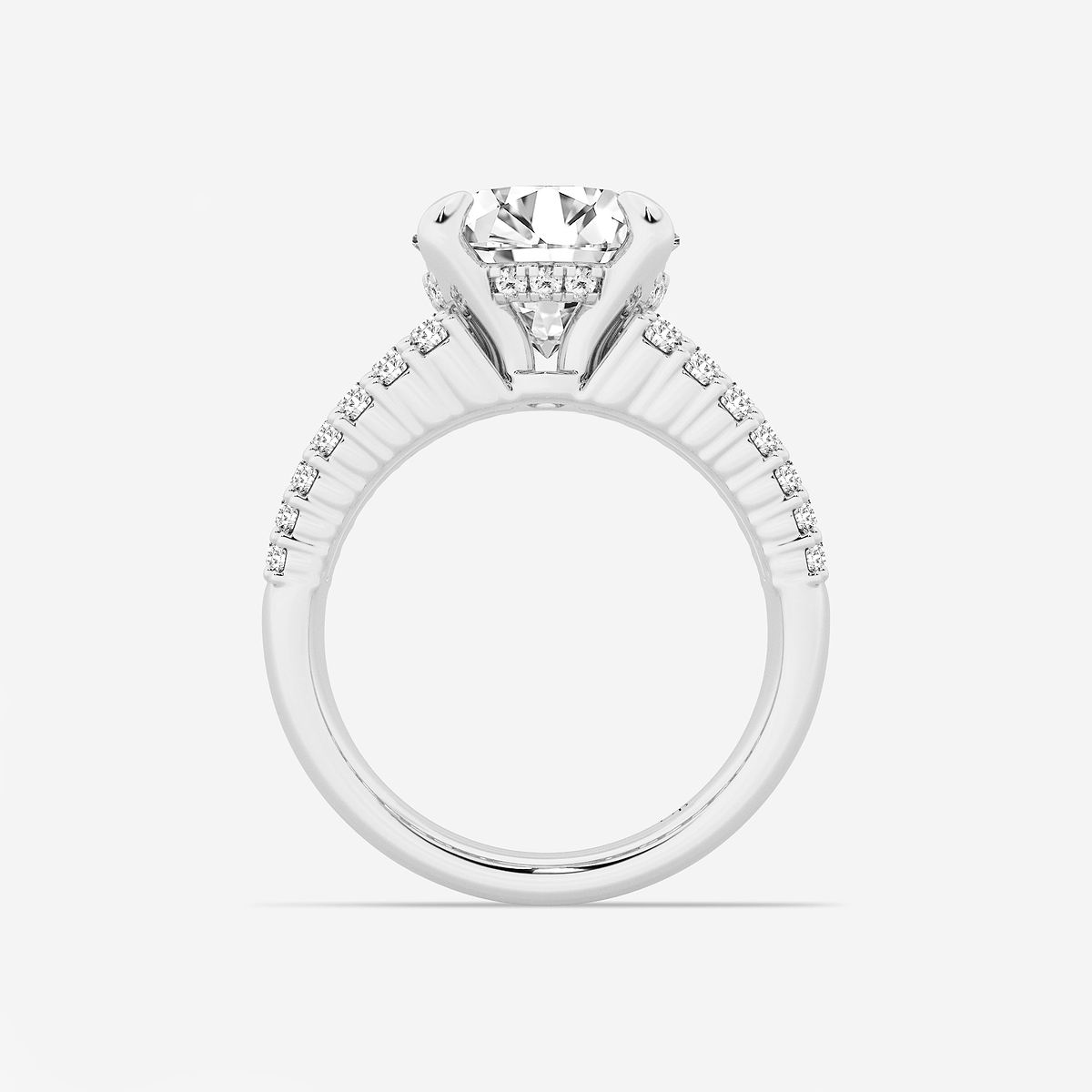 Additional Image 1 for  4 1/3 ctw Round Lab Grown Diamond  Hidden Halo Engagement Ring
