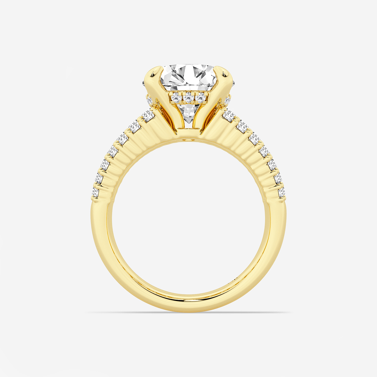 Additional Image 1 for  6 1/3 ctw Round Lab Grown Diamond  Hidden Halo Engagement Ring
