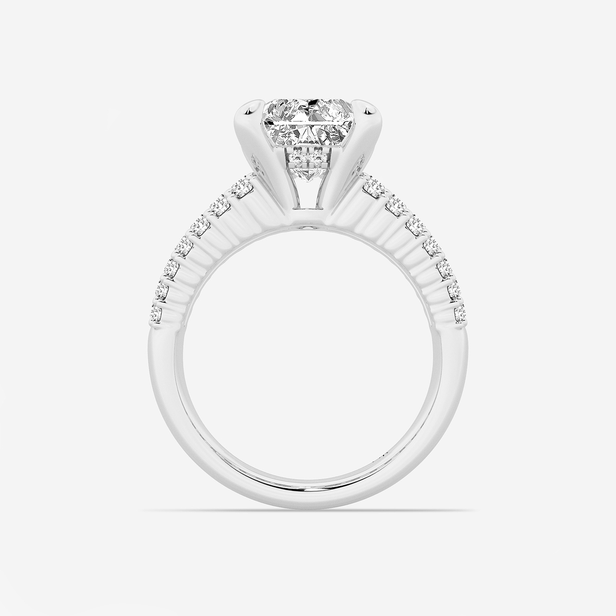 Additional Image 1 for  4 1/3 ctw Radiant Lab Grown Diamond  Hidden Halo Engagement Ring