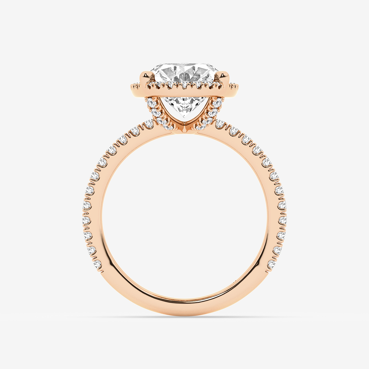 Additional Image 1 for  5 1/2 ctw Moval Lab Grown Diamond  Halo Engagement Ring