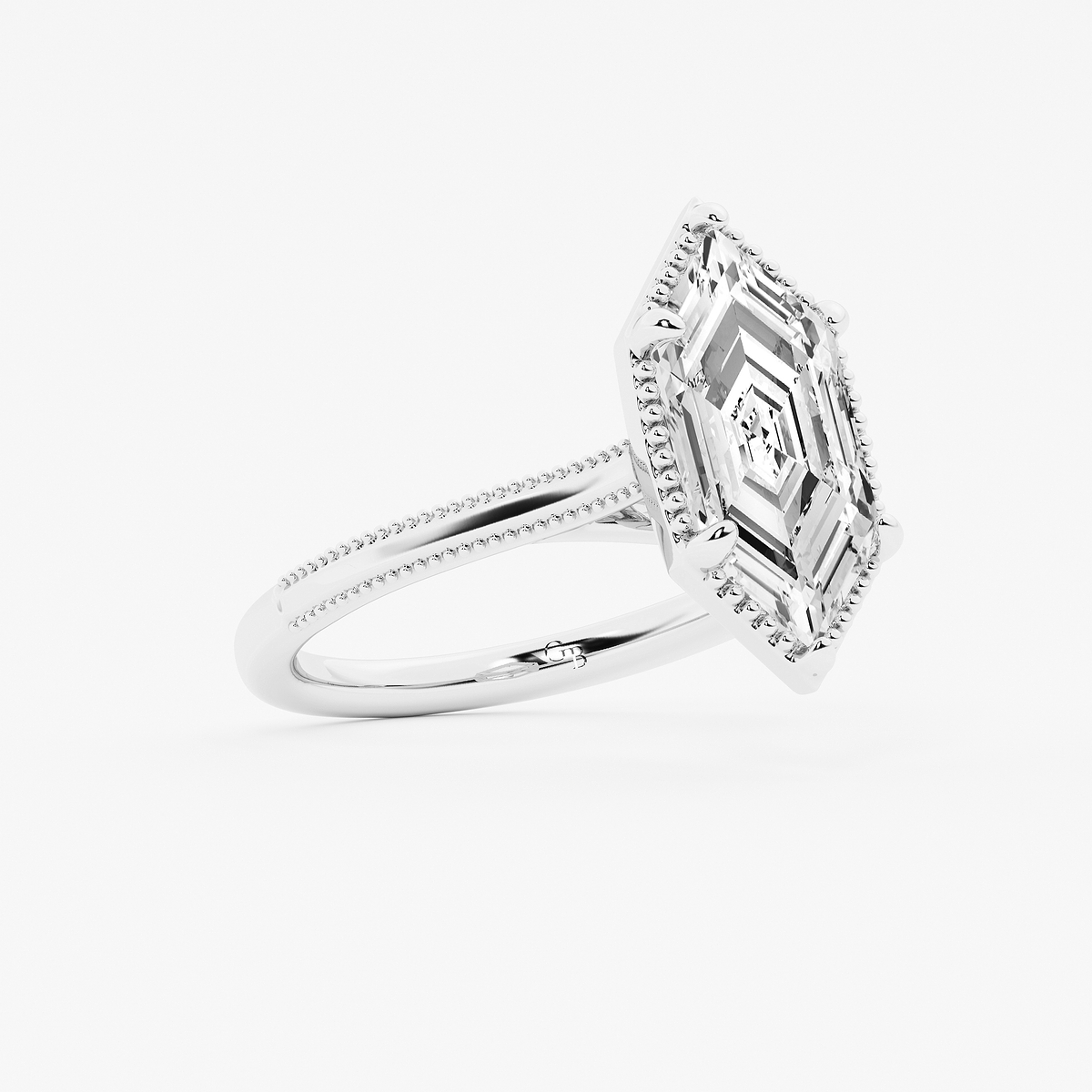 Additional Image 1 for  3 ctw Dutch Marquise Lab Grown Diamond Vintage Solitaire Engagement Ring