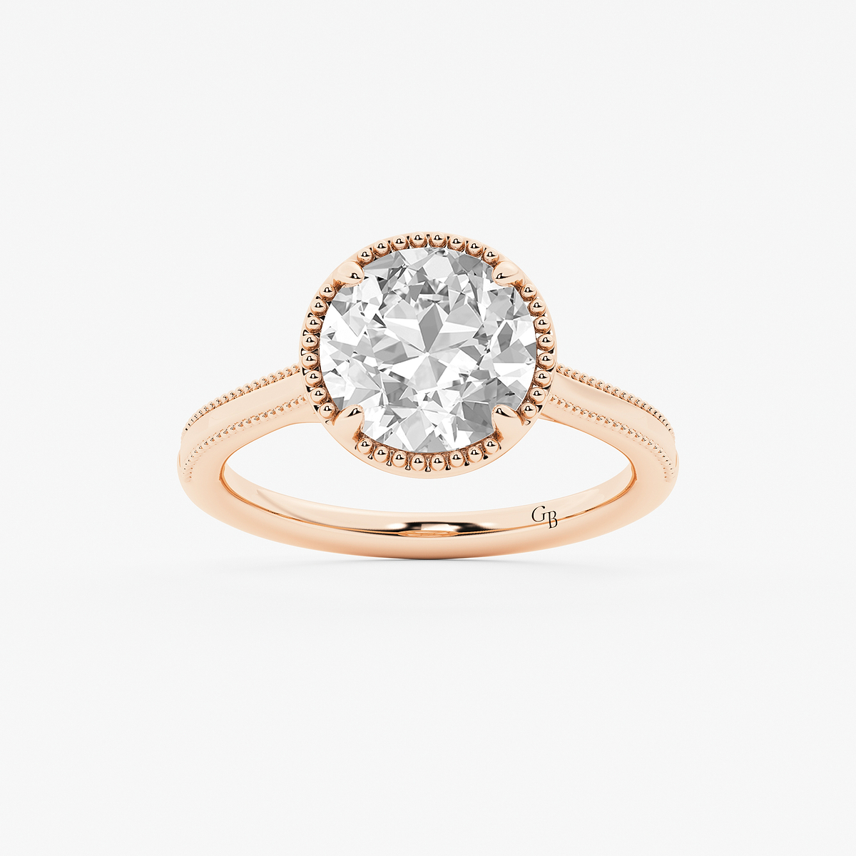2 ctw Old European Cut Lab Grown Diamond Vintage Solitaire Engagement Ring
