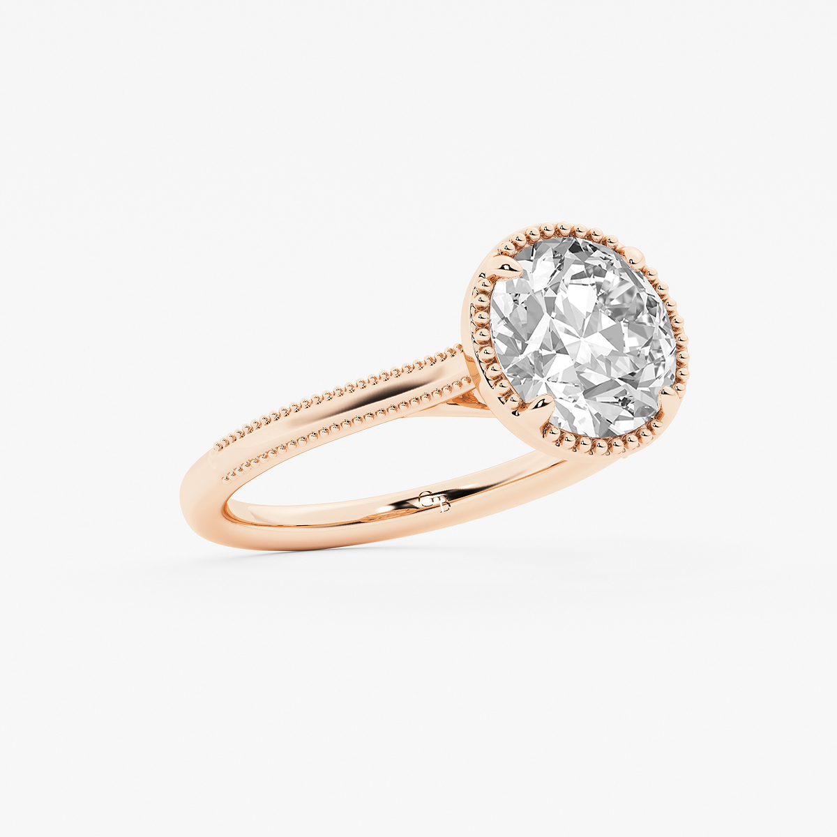 Additional Image 1 for  2 ctw Old European Cut Lab Grown Diamond Vintage Solitaire Engagement Ring