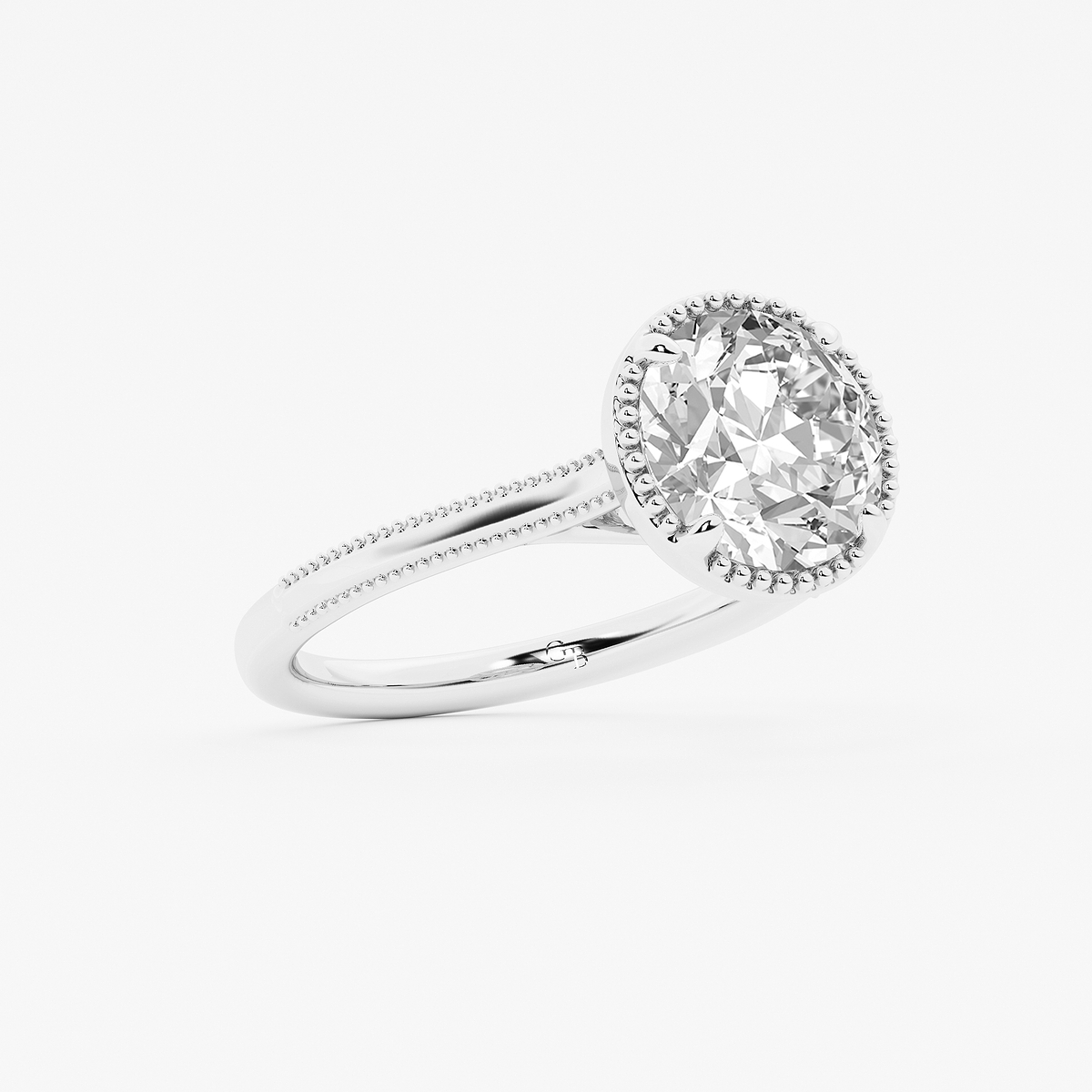 Additional Image 1 for  2 ctw Old European Cut Lab Grown Diamond Vintage Solitaire Engagement Ring