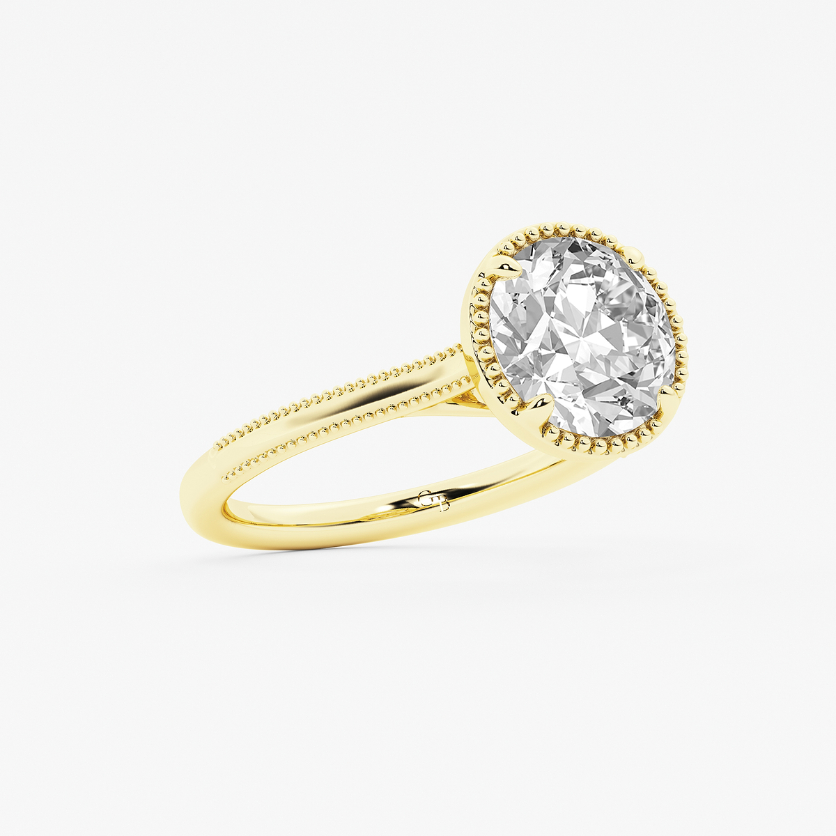 Additional Image 1 for  3 ctw Old European Cut Lab Grown Diamond Vintage Solitaire Engagement Ring