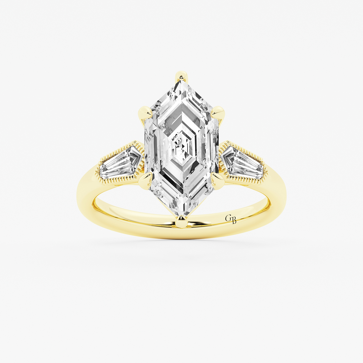 2 1/2 ctw Dutch Marquise Lab Grown Diamond Vintage Three Stone Engagement Ring