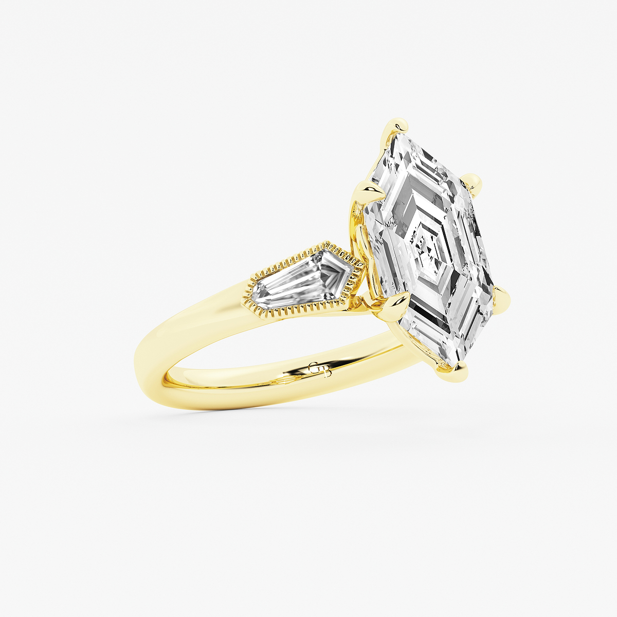 Additional Image 1 for  2 1/2 ctw Dutch Marquise Lab Grown Diamond Vintage Three Stone Engagement Ring