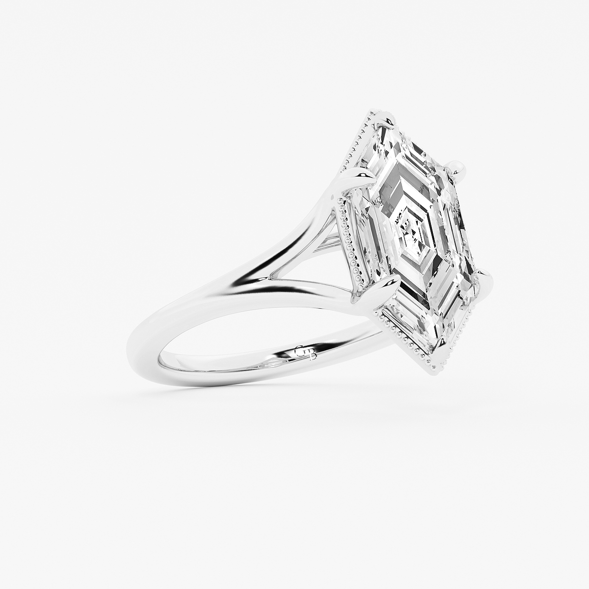 Additional Image 1 for  4 ctw Dutch Marquise Lab Grown Diamond Vintage Solitaire Engagement Ring