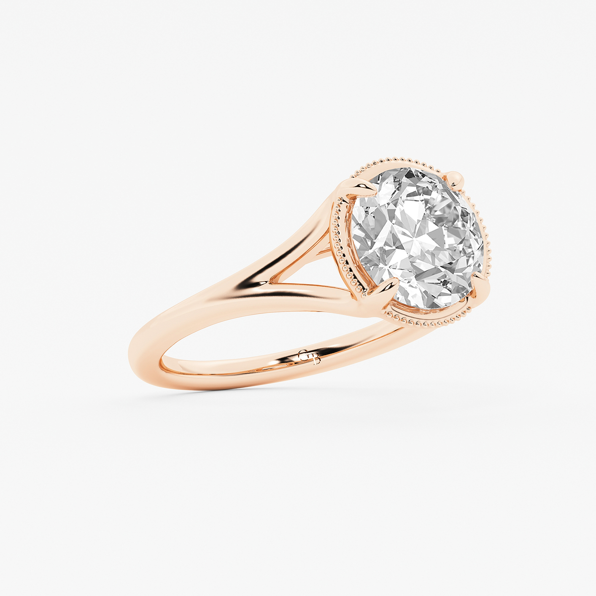 Additional Image 1 for  4 ctw Old European Cut Lab Grown Diamond Vintage Solitaire Engagement Ring