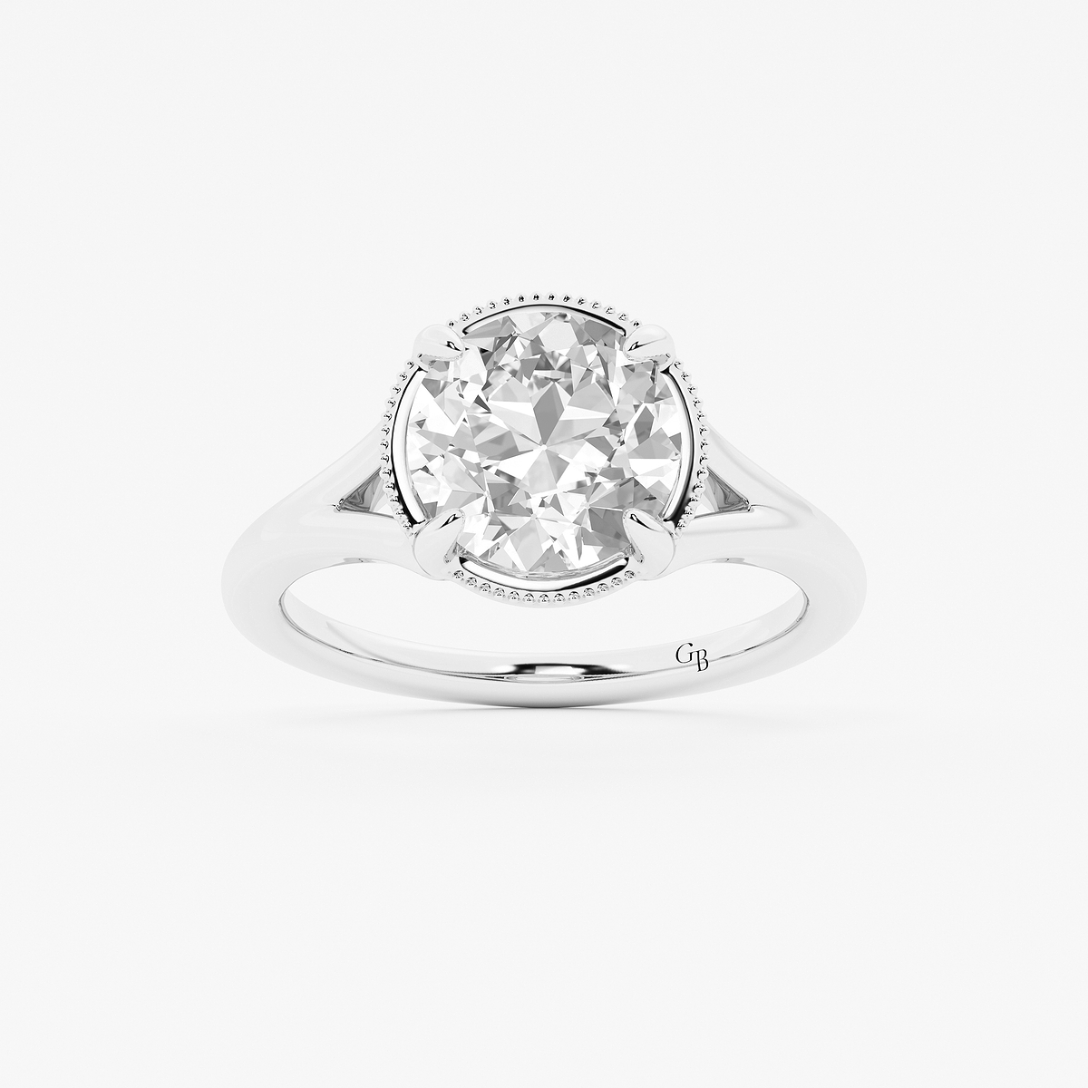 4 ctw Old European Cut Lab Grown Diamond Vintage Solitaire Engagement Ring