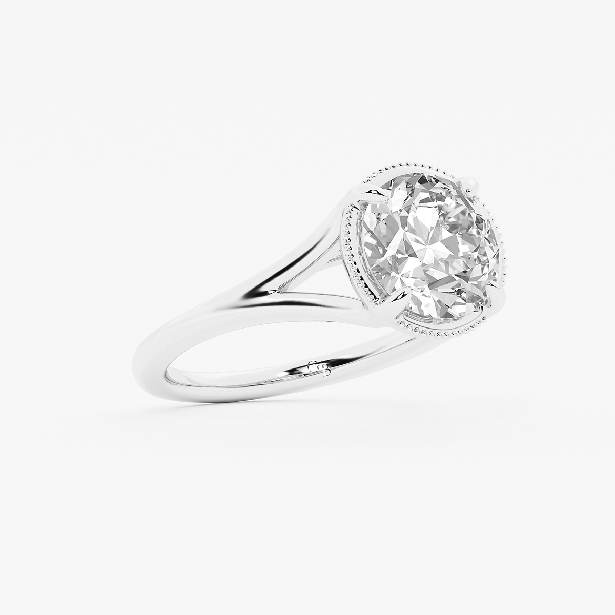 Additional Image 1 for  4 ctw Old European Cut Lab Grown Diamond Vintage Solitaire Engagement Ring
