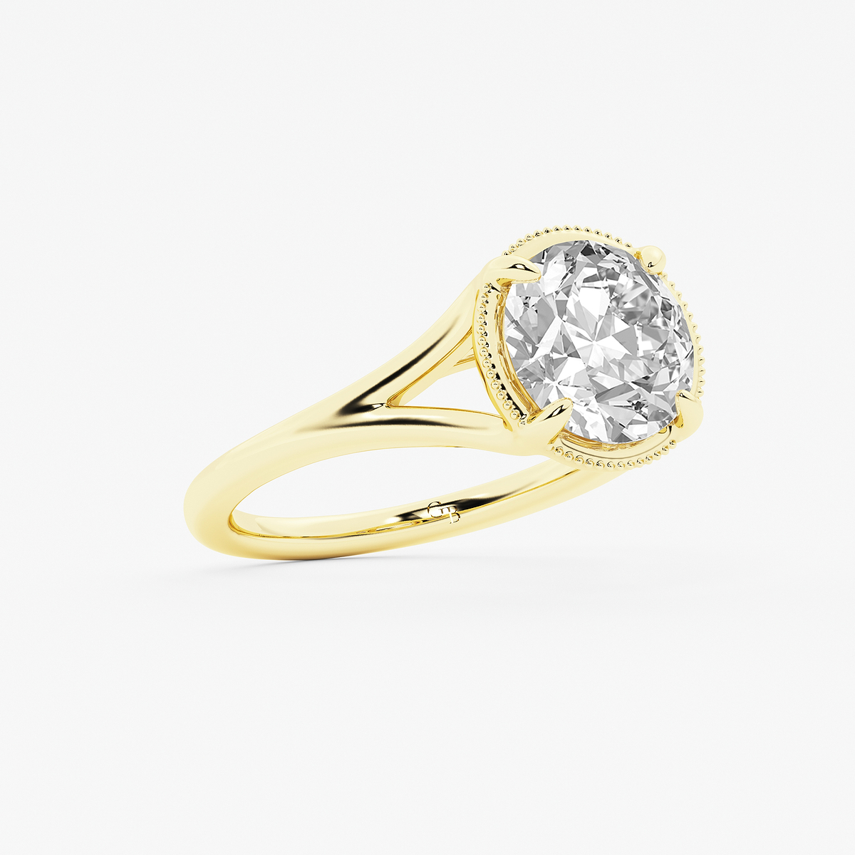 Additional Image 1 for  2 ctw Old European Cut Lab Grown Diamond Vintage Solitaire Engagement Ring