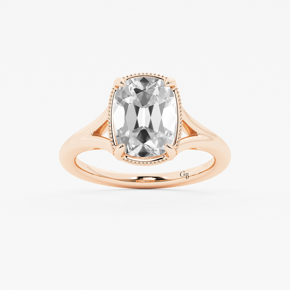 2 ctw Elongated Cushion Lab Grown Diamond Vintage Solitaire Engagement Ring