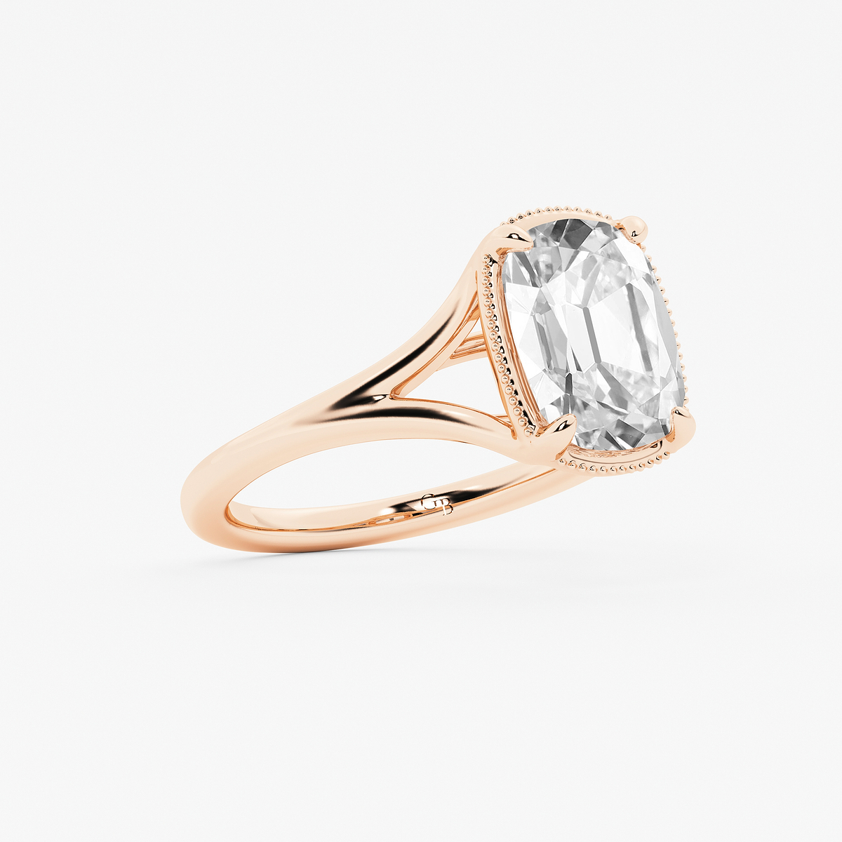 Additional Image 1 for  2 ctw Elongated Cushion Lab Grown Diamond Vintage Solitaire Engagement Ring