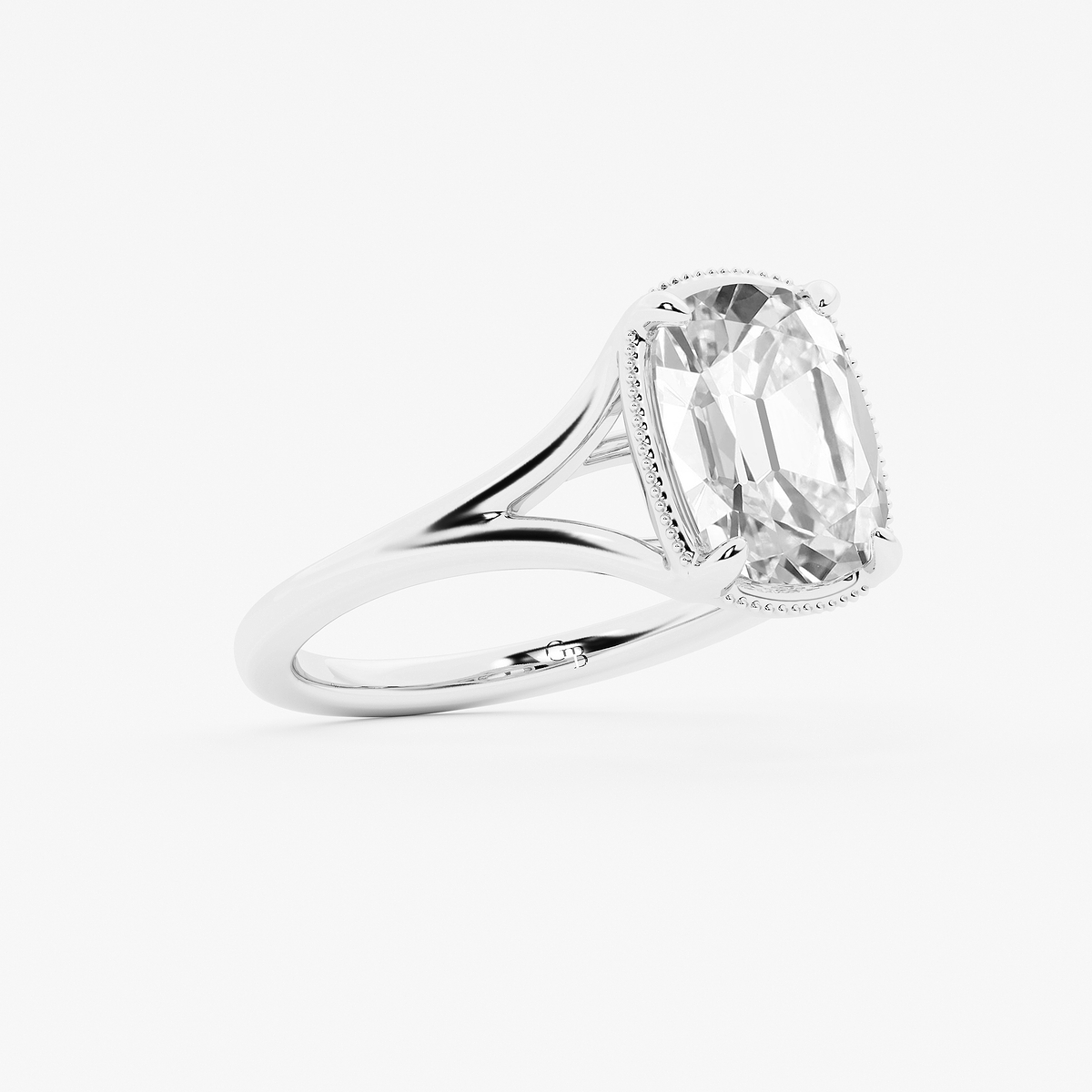 Additional Image 1 for  3 ctw Elongated Cushion Lab Grown Diamond Vintage Solitaire Engagement Ring