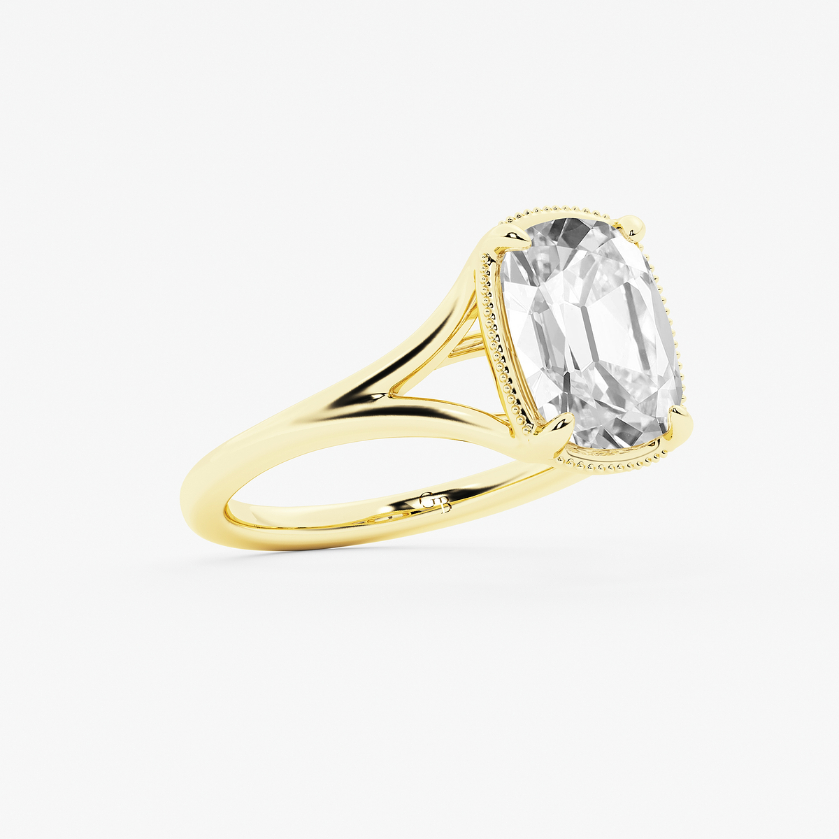 Additional Image 1 for  4 ctw Elongated Cushion Lab Grown Diamond Vintage Solitaire Engagement Ring