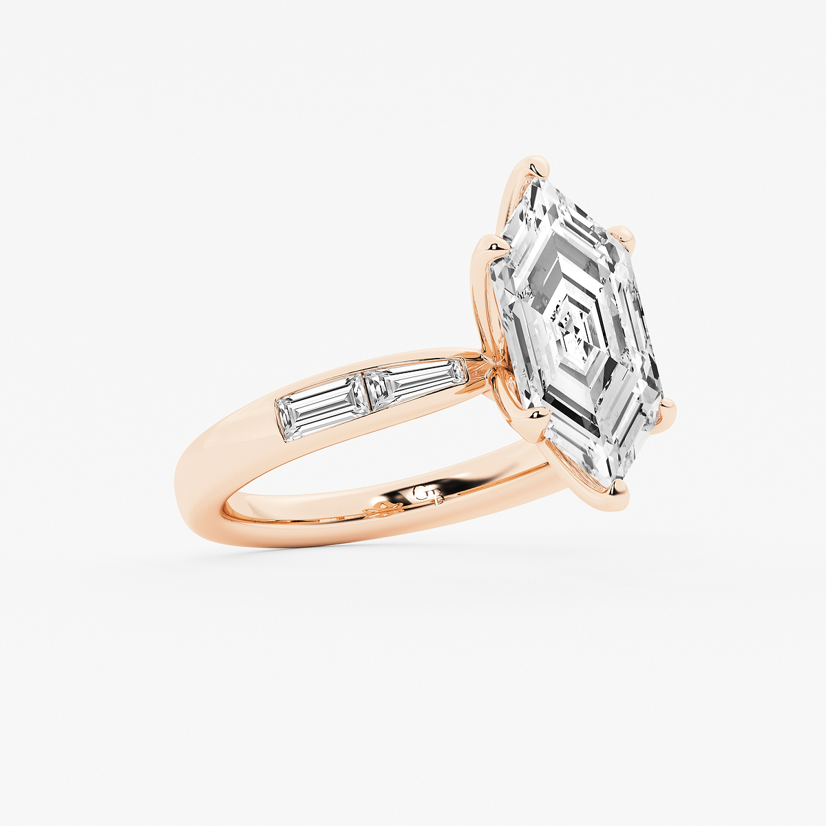 Additional Image 1 for  3 1/2 ctw Dutch Marquise Lab Grown Diamond Vintage Side Stone Engagement Ring