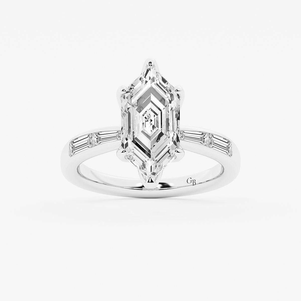 3 1/2 ctw Dutch Marquise Lab Grown Diamond Vintage Side Stone Engagement Ring