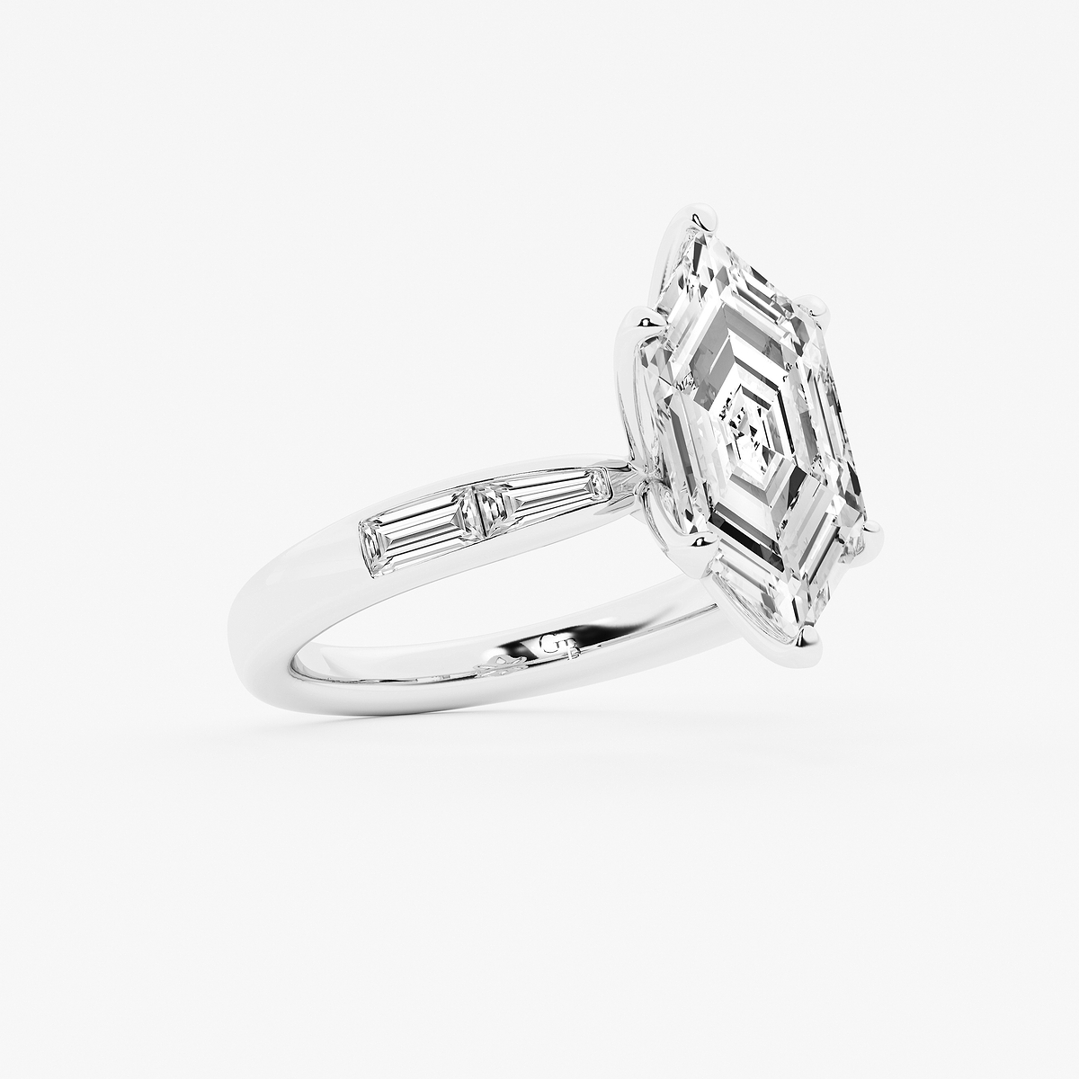 Additional Image 1 for  3 1/2 ctw Dutch Marquise Lab Grown Diamond Vintage Side Stone Engagement Ring