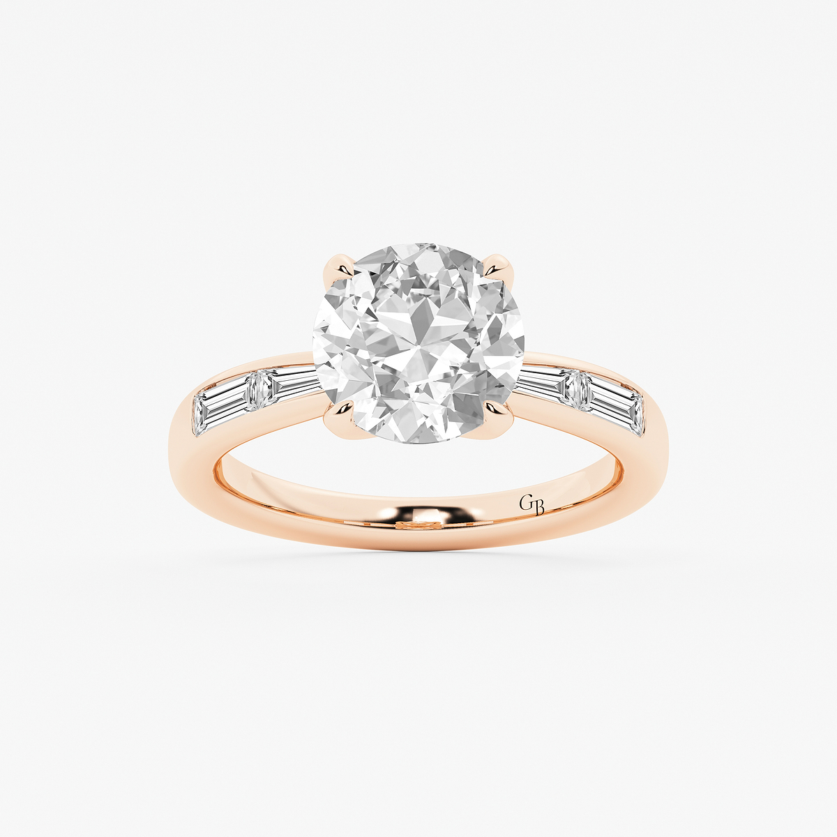 4 1/2 ctw Old European Cut Lab Grown Diamond Vintage Side Stone Engagement Ring