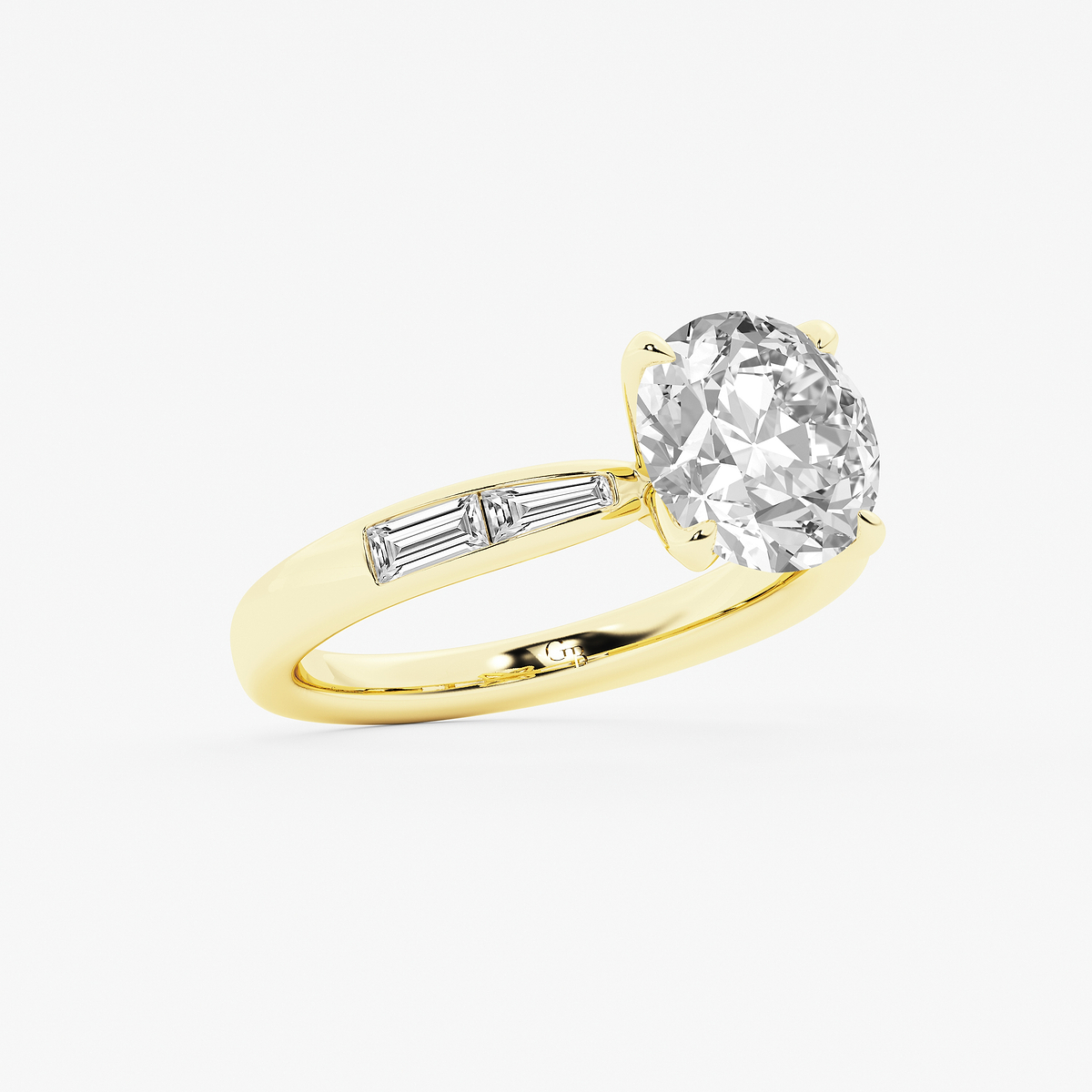 Additional Image 1 for  4 1/2 ctw Old European Cut Lab Grown Diamond Vintage Side Stone Engagement Ring