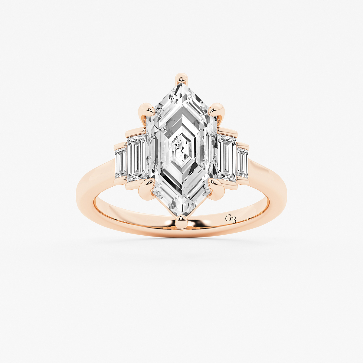 3 1/2 ctw Dutch Marquise Lab Grown Diamond Vintage Side Stone Engagement Ring