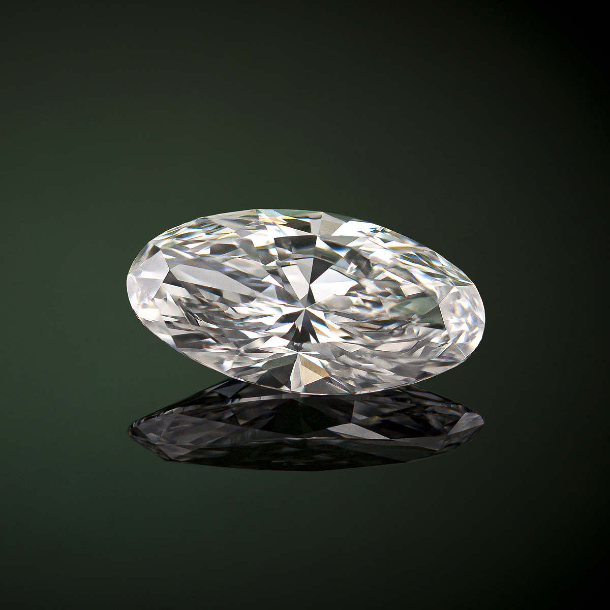 Additional Image 2 for  2 1/2 ctw Moval Lab Grown Diamond Vintage Side Stone Engagement Ring