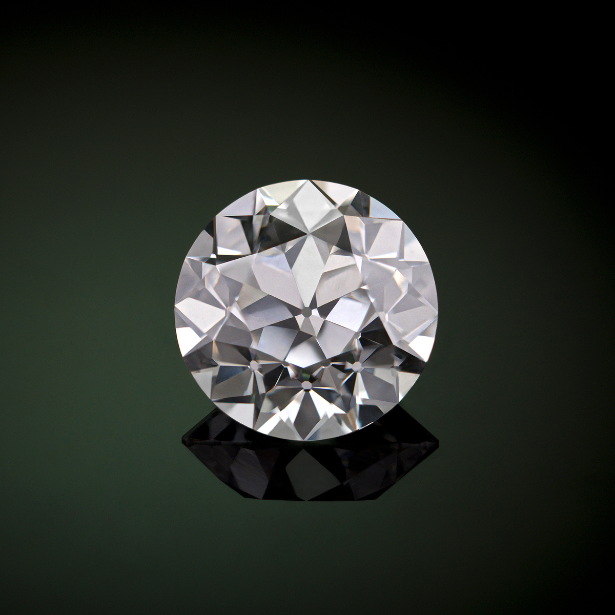 Additional Image 2 for  2 1/4 ctw Old European Cut Lab Grown Diamond Vintage Side Stone Engagement Ring