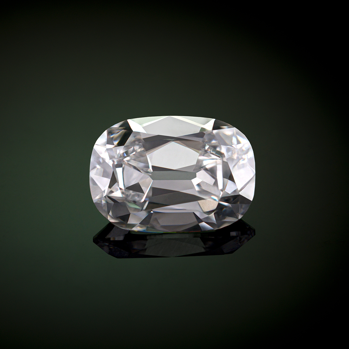 Additional Image 2 for  2 ctw Elongated Cushion Lab Grown Diamond Vintage Side Stone Engagement Ring