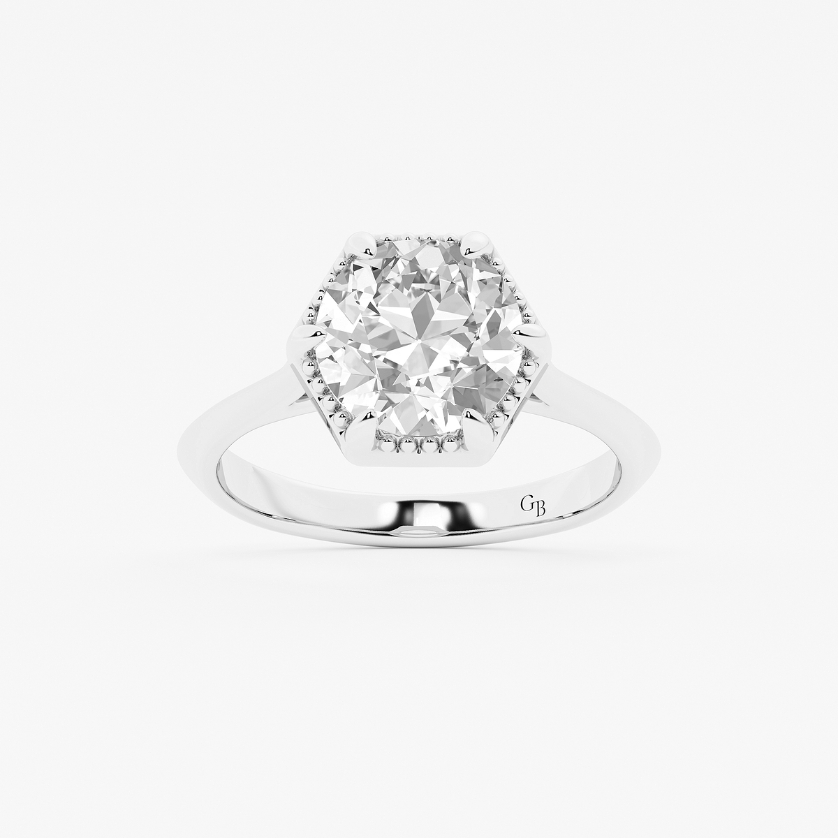 2 ctw Old European Cut Lab Grown Diamond Vintage Solitaire Engagement Ring