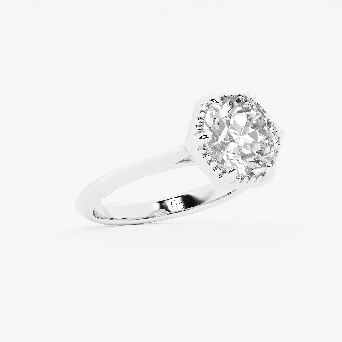 Additional Image 1 for  2 ctw Old European Cut Lab Grown Diamond Vintage Solitaire Engagement Ring