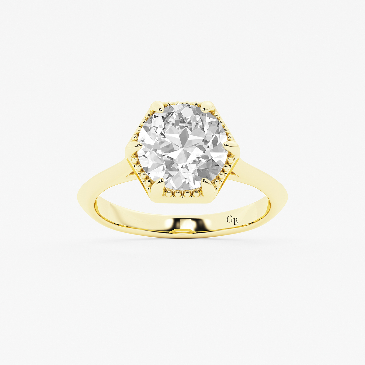 2 ctw Old European Cut Lab Grown Diamond Vintage Solitaire Engagement Ring