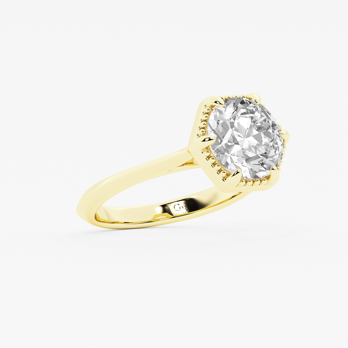 Additional Image 1 for  2 ctw Old European Cut Lab Grown Diamond Vintage Solitaire Engagement Ring